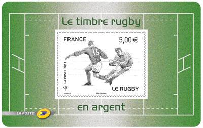 (2011) MiNr. 5164 ** - France - metal stamp - Rugby