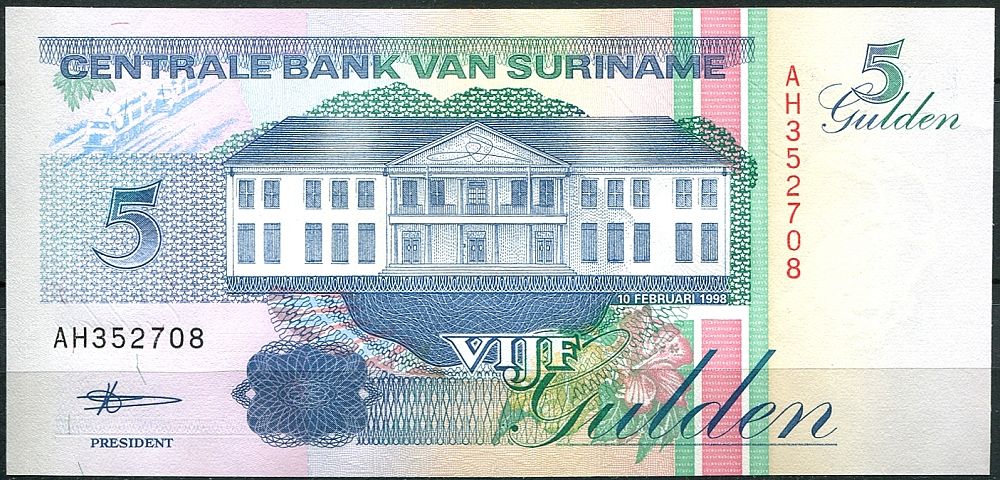 Surinam (P136b) - 5 Gulden (1998) - UNC