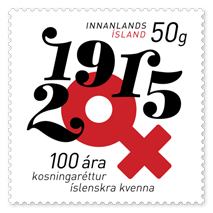 (2015) MiNr. 1465 ** - Island - 100 let hlasovacího práva žen na Islandu