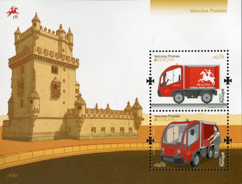 (2013) MiNr. 3844 ** - Portugalsko - BLOCK 345 - Europa: Poštovní vozidla