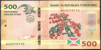 Burundi - (P )  500 Francs (2015) - UNC