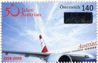 (2008) No. 2718 ** - Austria - 50 years airline "Austrian Airlines"