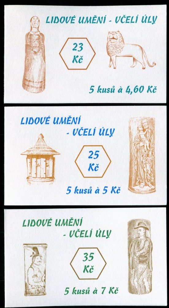 (1999) ZS 75 - 77 - Česká pošta - Lidové umění - Včelí úly