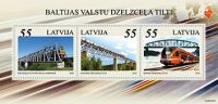 (2012) MiNr. 845 - 847 ** - Lotyšsko - BLOCK 31 - Železniční most