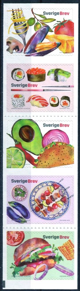 (2016) MiNr. 3104 - 3108 ** - Švédsko - Populární mezinárodní kuchyně (I)
