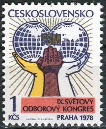 (1978) č. 2304 ** - ČSSR - IX. světový odborový kongres v Praze