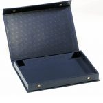 Coin Presentation Case L for 4 coin trays, blue, empty 