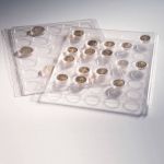 Plastic sheets ENCAP, clear pockets for 35 2-Euro coins in capsules (pack of 2)