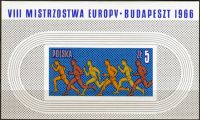 (1966) MiNo. 1688 ** - Poland - Minisheet 39 - Long-distance running