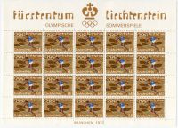 (1972) MiNr. 559 ** - Liechtenstein - Printing sheet - Olympic Summer Games, Munich