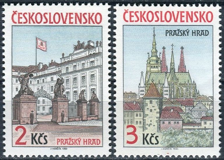 (1985) č. 2717 - 2718 ** - ČSSR - Pražský hrad 1985