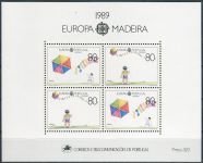 (1989) MiNo. 125 I - 126 ** - Portugal Madeira - BLOCK 10 - Boy holds kite flying 