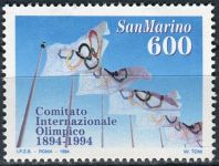(1994) MiNo. 1568 ** - San Marino - 100 years International Olympic Committee (IOC)
