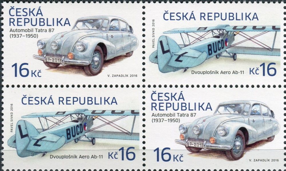 (2016) č. 903 - 904 ** - 16 + 16 + 16 Kč - Česká republika - 4-bl - Historické dopravní prostředky