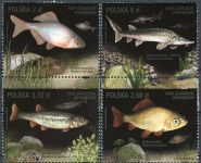 (2016) MiNr. 4861 - 4864 ** - 2 + 2,5 + 3,7 + 6 Zl - Poland - Endangered fish species