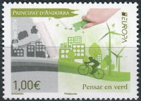 (2016) MiNr. 804 **- € 1,00 - Andorra (Fr.) - Europa: Environmental friendliness