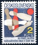 (1987) MiNo. 2896 ** - Czechoslovakia - 50th Anniversary of the Skittles Federation