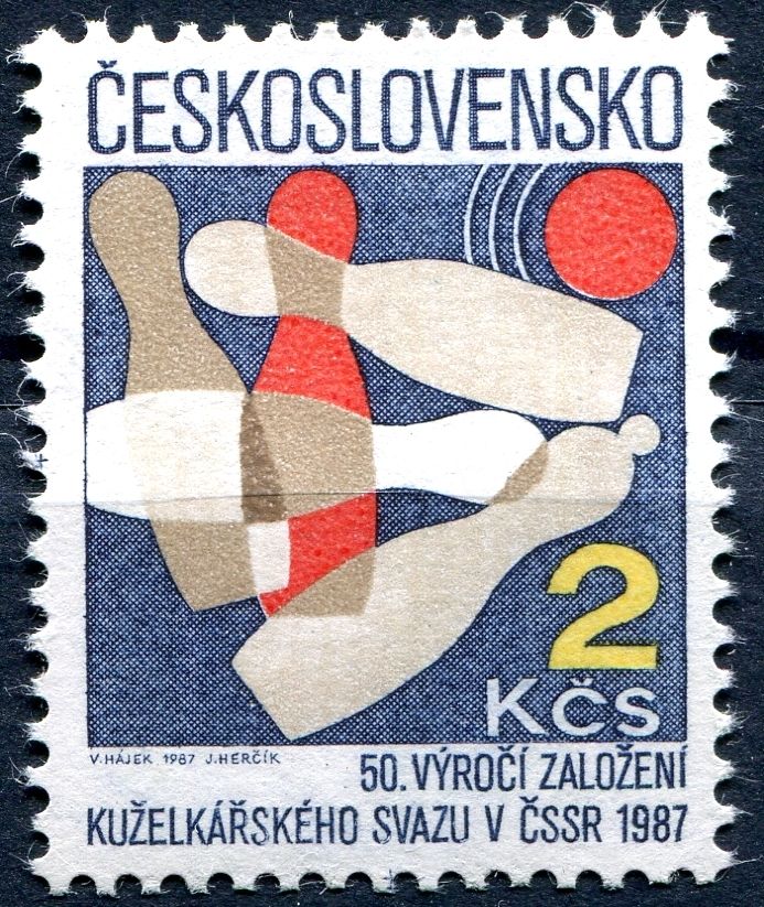 (1987) č. 2779 ** - ČSSR - 50. výročí kuželkářského svazu