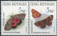 (1999) No. 211-212 ** sp (1) - CZ - Nature conservation birds, butterflies