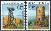(2003) Mi.No. 359 - 360 ** - Czech Republic - Technical monuments Lookout towers