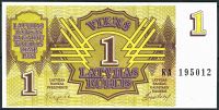 Lotyšsko - (P 35) 1 RUBLIS (1992) - UNC
