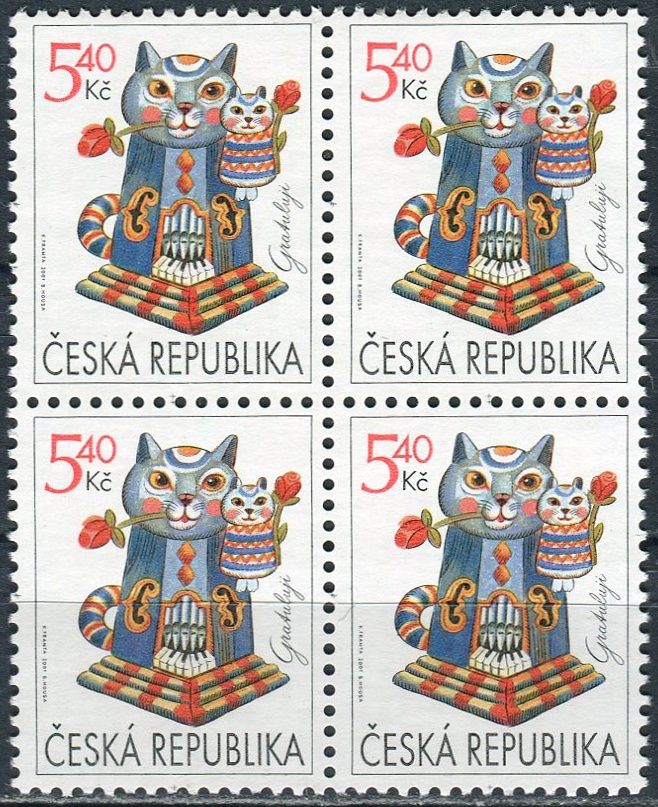 (2001) č. 295 ** - Česká republika - 4-bl - Gratulační známka