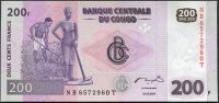 Congo - (P 99a) 200 FRANCS (2007) - UNC