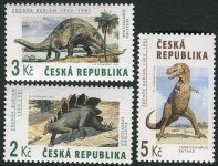 (1994) MiNo. 41-43 ** - Czech republic - Prehistoric lizards (series)
