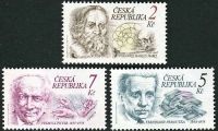(1995) MiNo. 64-66 ** - Czech Republic - Stamps of the series: anniversaries of personalities
