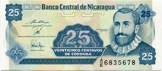 Nikaragua 25 centavos