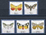 (1992) MiNo. 1602 - 1606 ** - Germany - Endangered moths