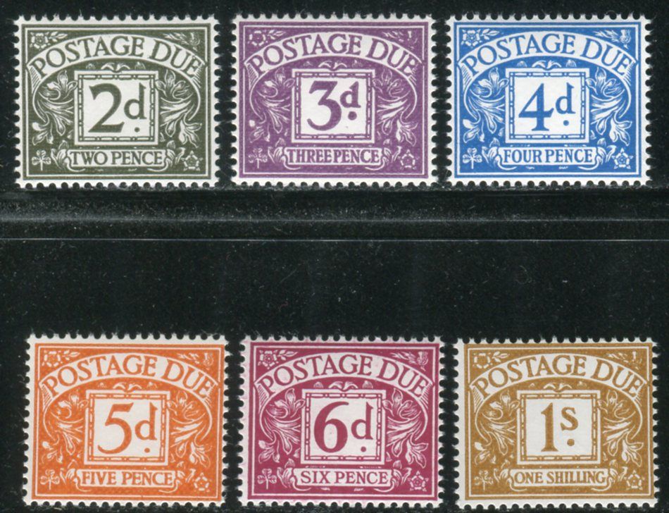 (1968) MiNr. 68 - 73 ** - Velká Británie - Poštovné - číslice v poli