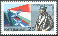 (1968) MiNo. 1276 ** - Italy - 50th anniversary of the death of Francesco Baracca
