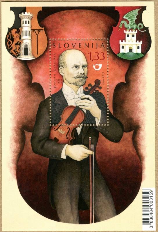 (2011) MiNr. 902 **, Block 55 - Slovenia - Johann Gerstner (1851-1932), violinist and music teacher