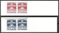 (1990) MiNo. 2x 964 + 2 x 1028 ** - Denmark - booklets - Wavy lines without hearts