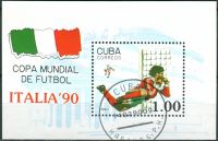 (1990) MiNr. 3362 - Block 117 - O - Cuba - Football World Cup, Italy