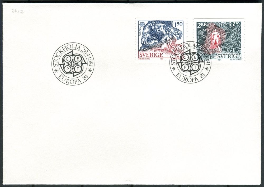 (1981) FDC 1141 - 1142 - Švédsko - Europa: folklór