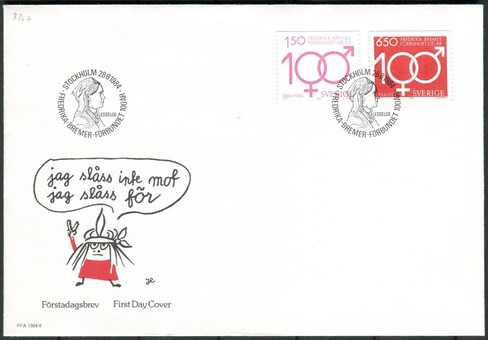 (1984) FDC 1298 - 1299 - Švédsko - 100 let asociace Fredriky Bremer 