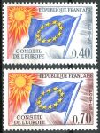 (1969) MiNo. 13 - 14 ** - France - Council of Europe - flag of EU