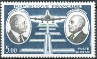 (1971) MiNo. 1746 ** - France - Didier Daurat and Raymond Vanier - aviation pioneers;