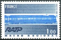 (1975) MiNo. 1928 ** - France - 75 years Paris Métro / Regional Express Train Network