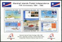 (1989) MiNr. 230 - 235 ** - Marshallovy ostrovy - BLOCK 5 - Marshallovy ostrovy poštovní nezávislost