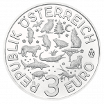 (2019) 3 Euro - Rakousko - Želva (UNC)