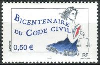 (2004) MiNo. 3788 ** - France - 200 years civil code