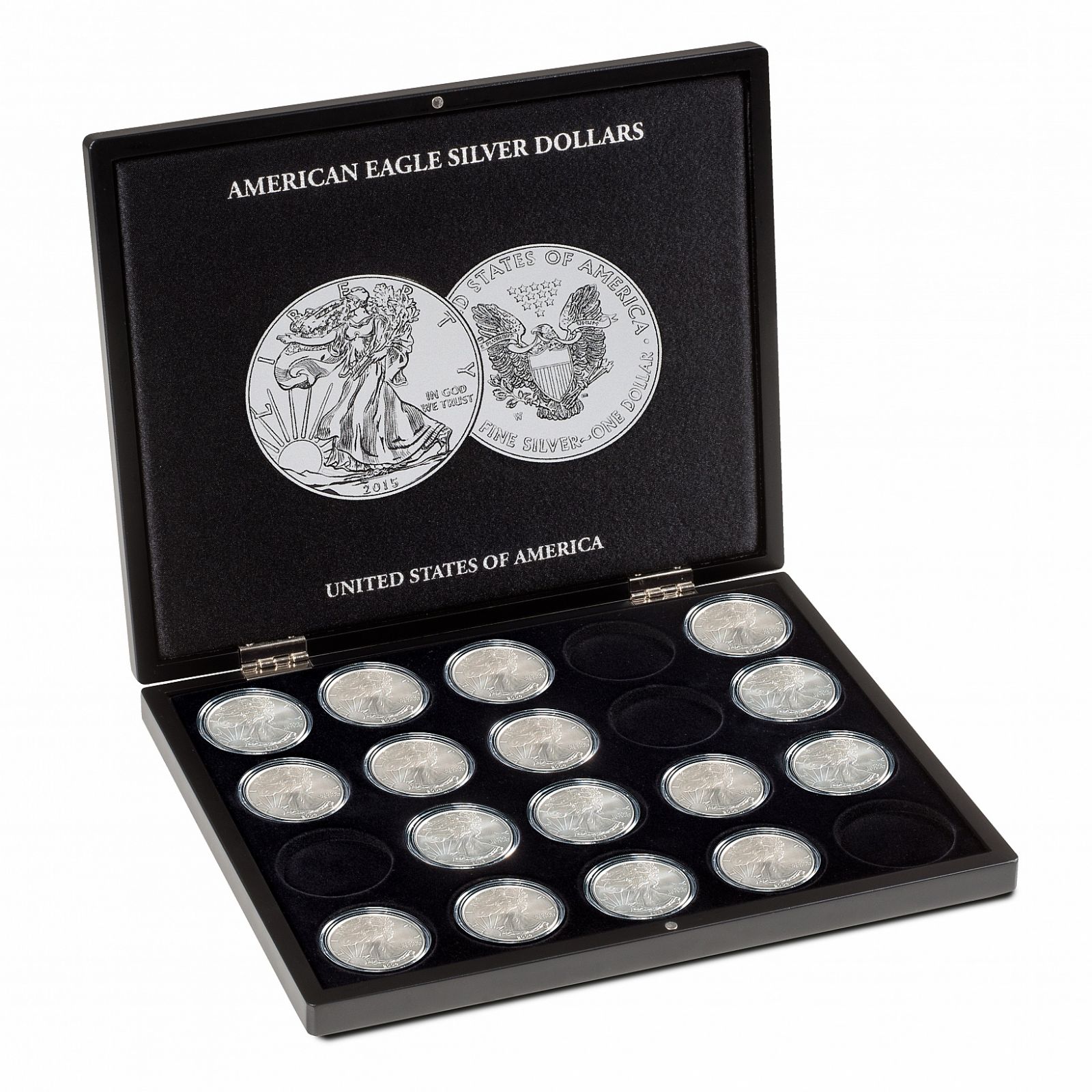 Mincovní kazeta Volterra pro 1 oz "American Eagle" 20 ks stříbrných mincí