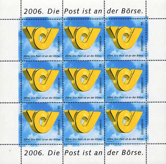 (2006) No. 2600 ** - Austria - SHEET - The Post is in the stock market