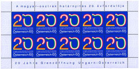 (2009) No. 2823 ** - Austria - SHEET - 20 years open borders Hungary - Austria