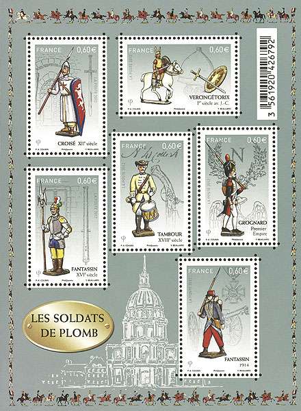 (2012) No. 5392 - 5397 ** - France - BLOCK 196 - tin soldiers