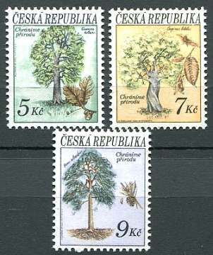 (1993) MiNo. 23-25 ** - Czech Republic - Nature conservation - trees