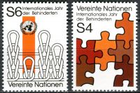 (1981) MiNr. 17 - 18 ** - OSN Vídeň - Mezinárodní rok osob se zdravotním postižením
